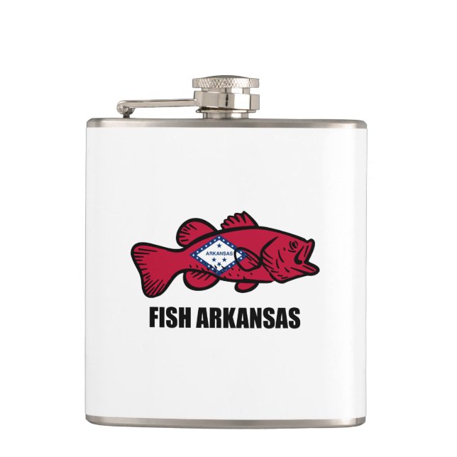 Fish Arkansas Hip Flask (Front)