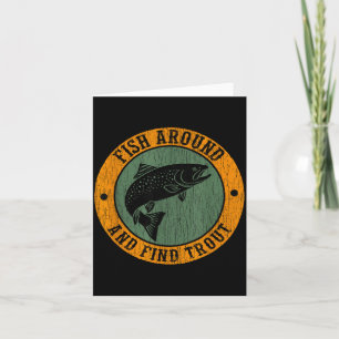 Fish Around &amp; Find Rainbow Trout Fly Fishing G Card