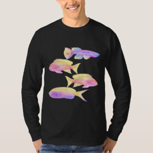 Fish Art Art Multicolor Fish Graphic Cute Fish Art T-Shirt