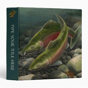 Fish Art Binder Coho Salmon Book School Supplies