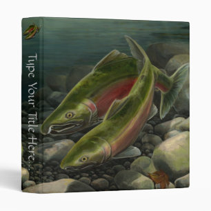 Fish Art Binder Coho Salmon Book School Supplies