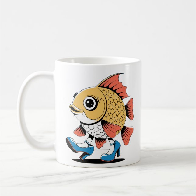 Fish art  coffee mug (Left)