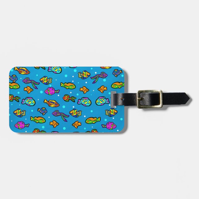 Fish Art Luggage Tag (Front Horizontal)