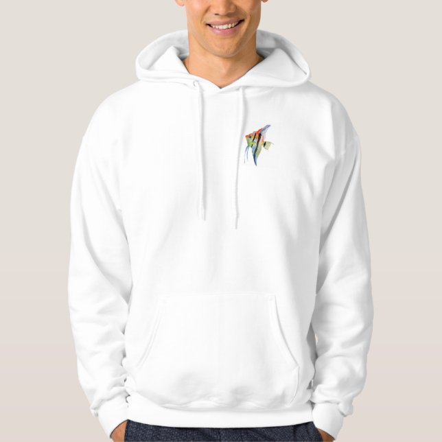 Fish Art Men's Basic Hooded Sweatshirt (Front)