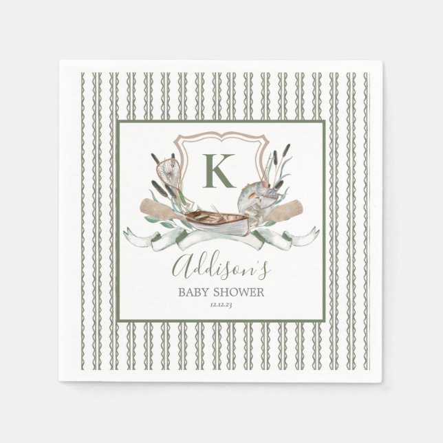Fish Baby shower invitation  Napkin (Front)