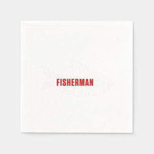 Fish Bass Fishing Fisherman Angling Fisher Gift Napkin