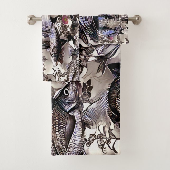 fish bath towel set (Insitu)