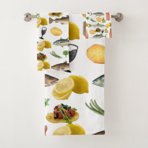 Fish Bathroom Towel Sets