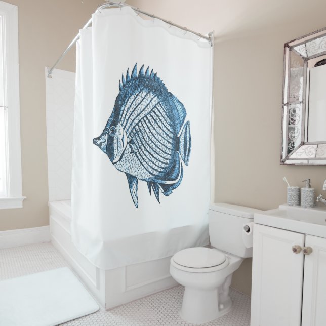 Fish blue coastal nautical watercolor (In Situ)