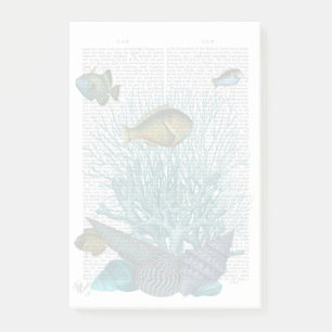 Fish, Blue Shells and Corals Post-it Notes