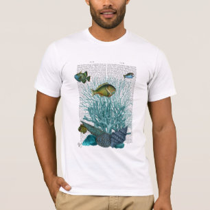 Fish, Blue Shells and Corals T-Shirt