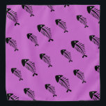 Fish Bone Customizable Background Bandana<br><div class="desc">Customize product to select background colour.</div>