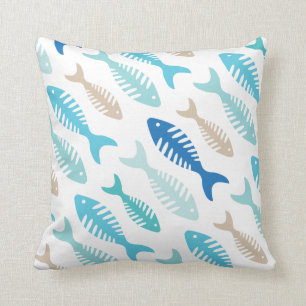 Fish Bone Soup Throw Pillow