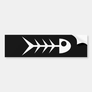 Fish bones bumper sticker