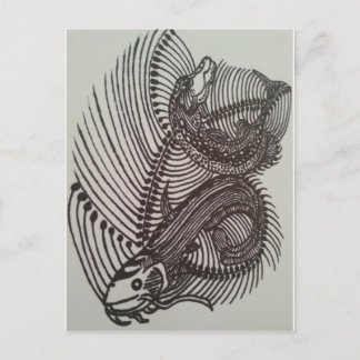 Fish bones postcard