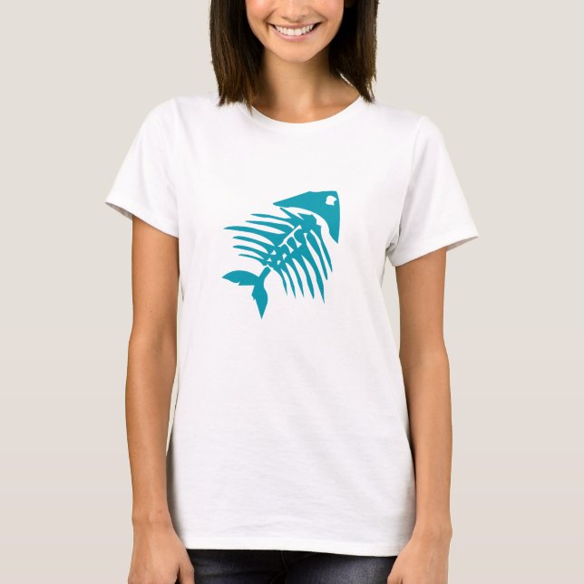 Fish Bones Skeleton T-Shirt (Front)