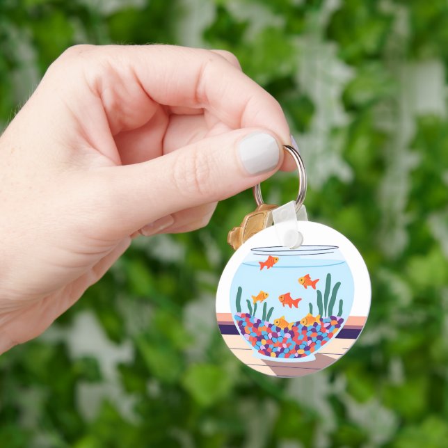 Fish Bowl Keychain (Hand)
