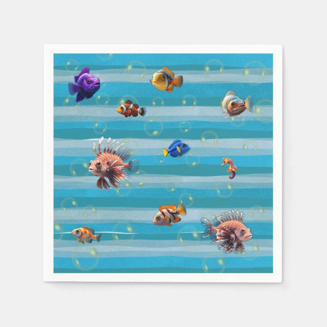 Fish Bowl Paper Napkins (Front)