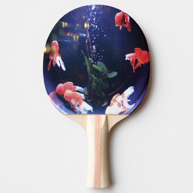Fish bowl photo ping pong paddle (Front)