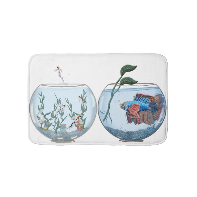 Fish bowls bath mat (Front)