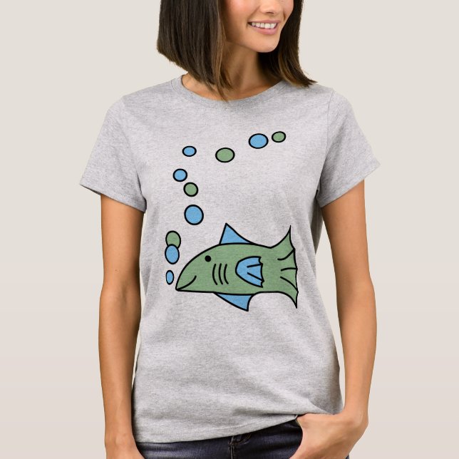 Fish Bubbles  T-Shirt (Front)
