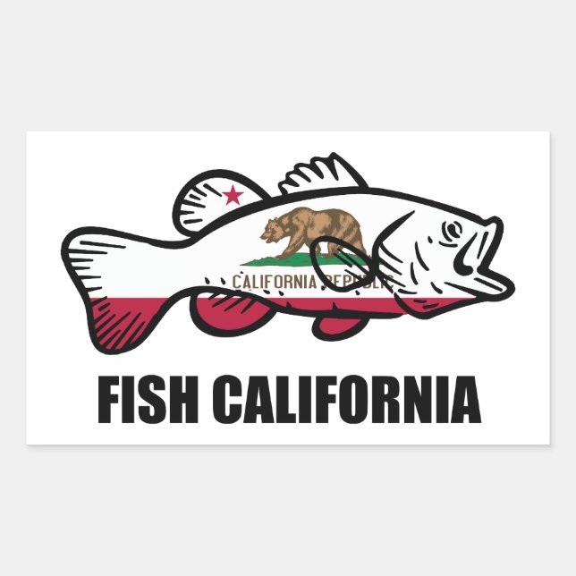 Fish California Bass Sticker (Front)