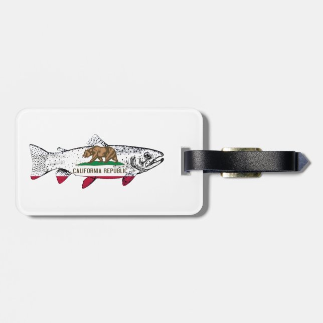 Fish California Trout Luggage Tag (Back Horizontal)