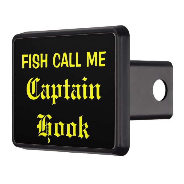 Fish Call Me Captain Hook Trailer Hitch Cover (Left)