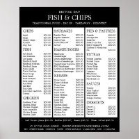 Fish & Chip Shop Restaurant Menu