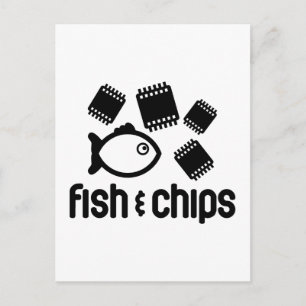 Fish & Chips Postcard
