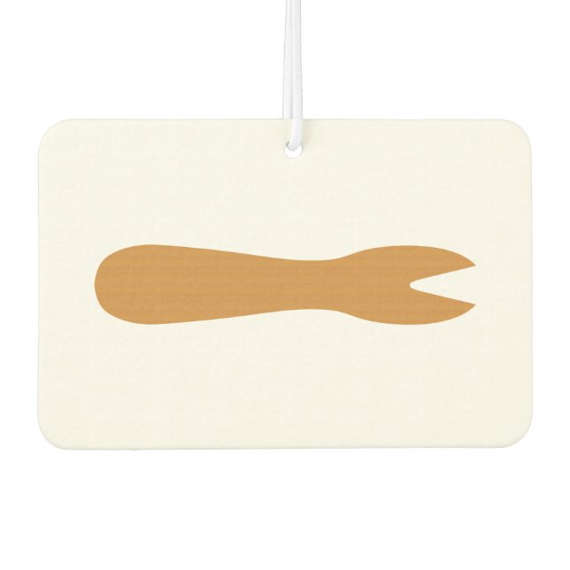 Fish & Chips Shop Wooden Fork Air Freshener (Front)