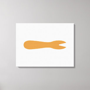 Fish & Chips Shop Wooden Fork Canvas Print