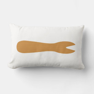 Fish & Chips Shop Wooden Fork Lumbar Pillow