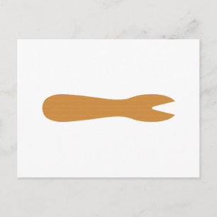 Fish & Chips Shop Wooden Fork Postcard