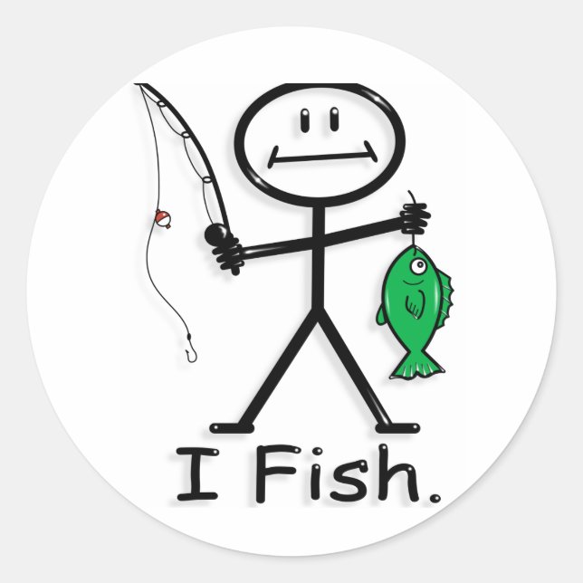 Fish Classic Round Sticker (Front)
