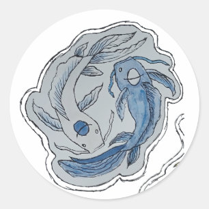 Fish.. Classic Round Sticker