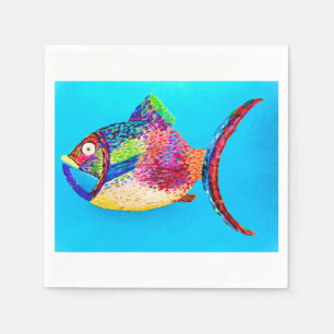 Fish Cocktail Napkin