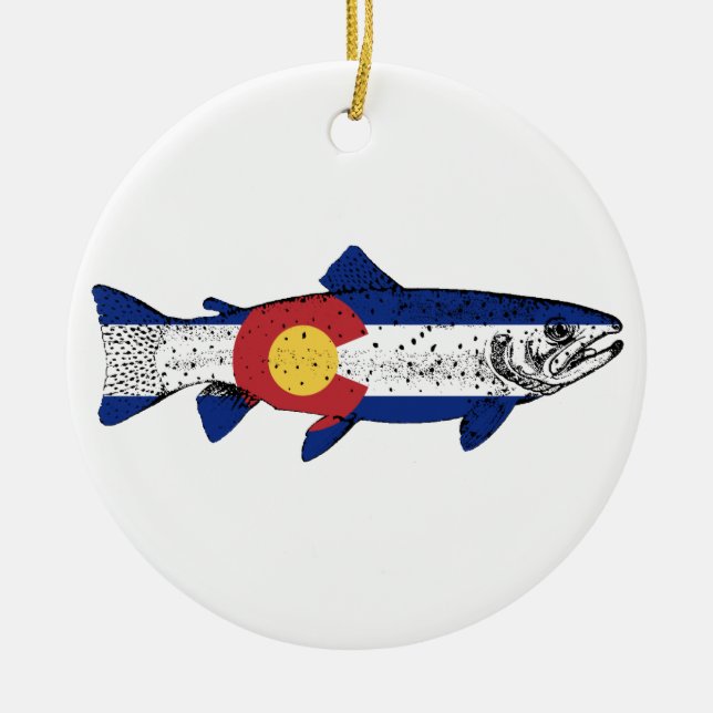 Fish Colorado Ceramic Ornament (Front)