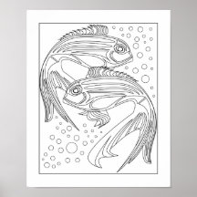 Fish Colouring Poster