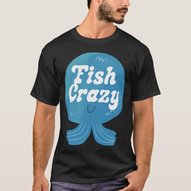 Fish Crazy Badge T-Shirt (Front)