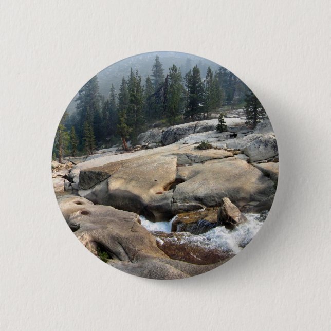 Fish Creek Waterfalls in Cascade Valley - Sierra 2 Inch Round Button (Front)
