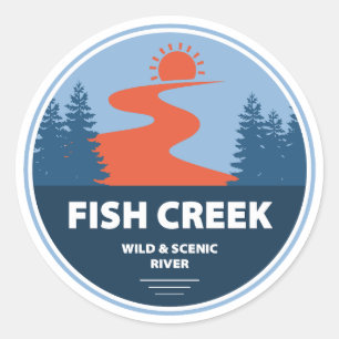 Fish Creek Wild And Scenic River Oregon Classic Round Sticker