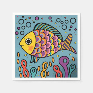 fish cute napkin