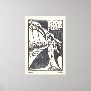 Fish Design for a Ceramic Plate  Canvas Print