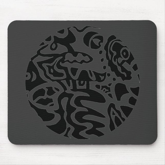 "Fish Disc" Abstract Mouse Pad (Front)