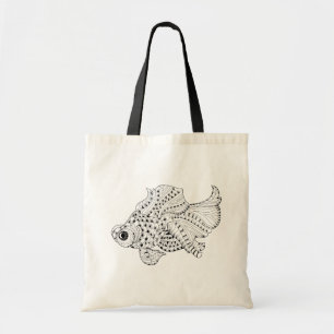 Fish Doodle Tote Bag