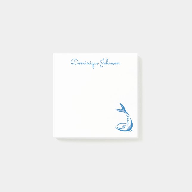 Fish Drawing Personalized Post-It® Notes (Front)
