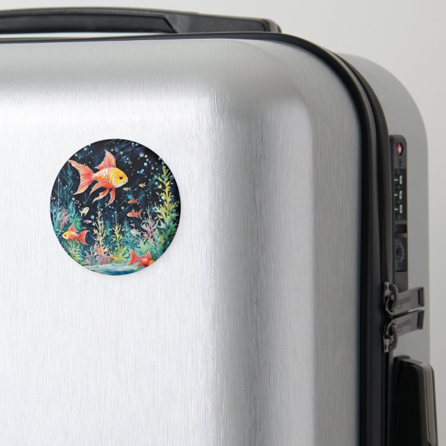 Fish Dreamland, aquarium perfection, Magnet (In Situ (Luggage))