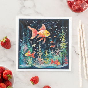 Fish Dreamland, aquarium perfection, Napkin