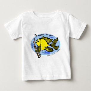 Fish drinking water - cute funny baby t-shirt